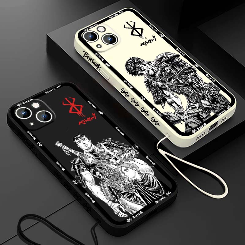 Phone Cases Anime - Japan Anime Berserk Guts Flüssigkautschuk-Handyhülle für