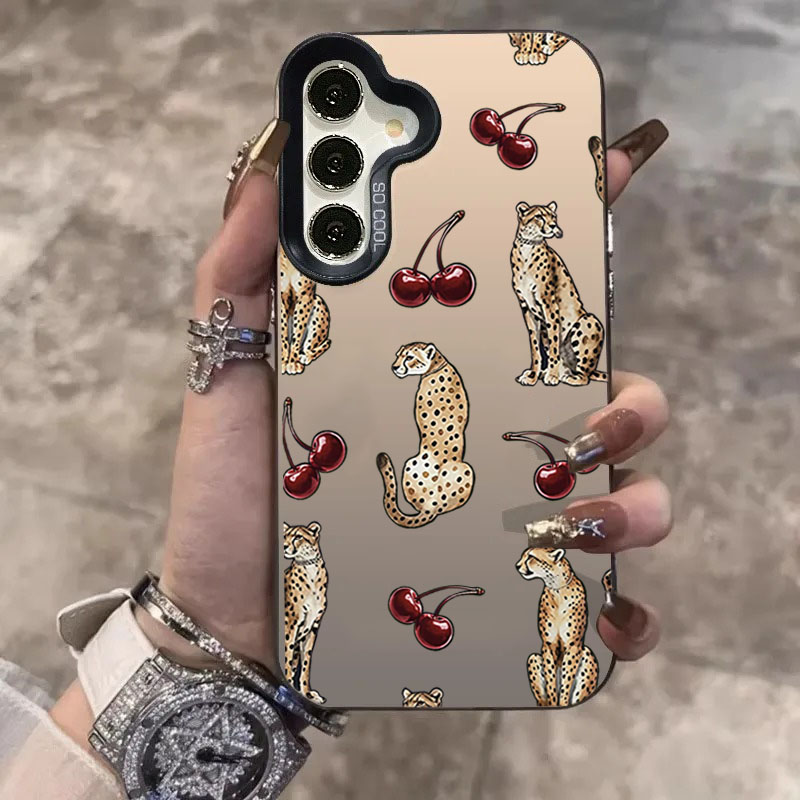 Phone Cases Cherry - Kirsche Leopard Design Laser Telefon Fall