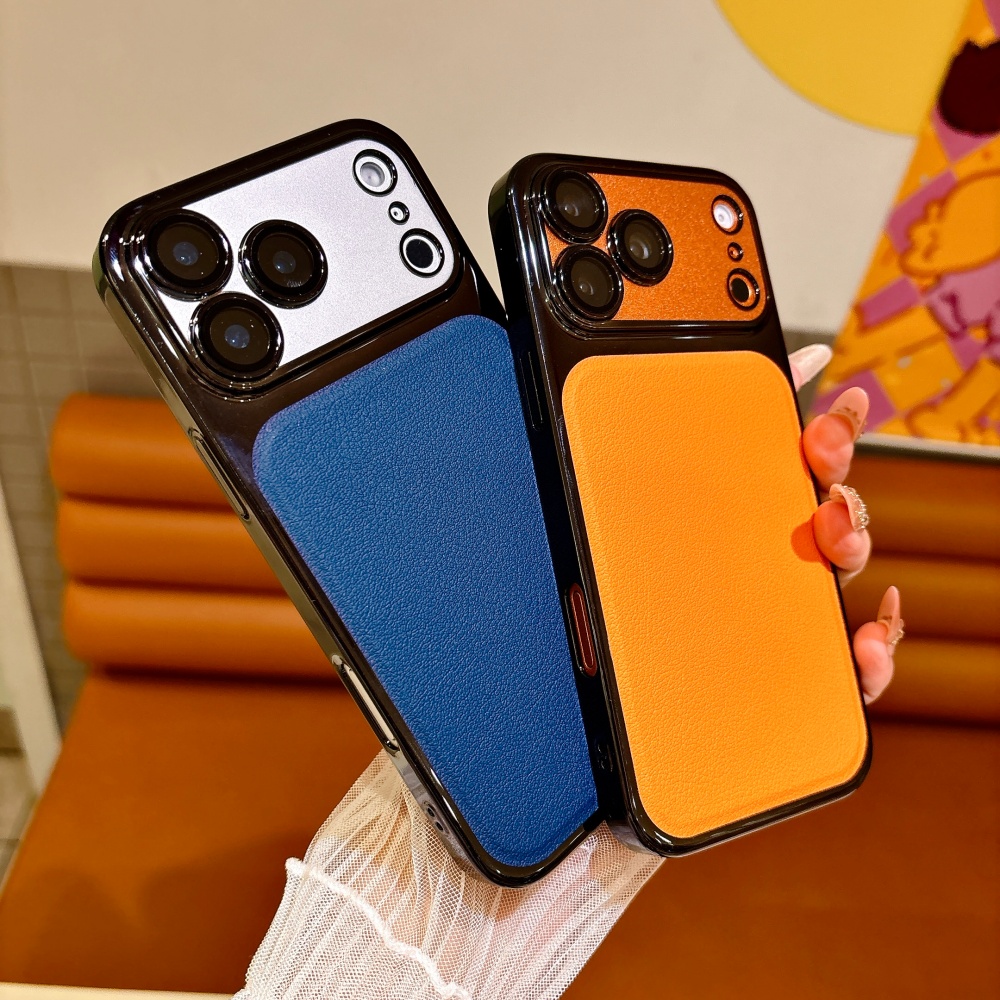 Luxury Plating Case - Luxuriöse Einfarbige PU-Leder Matt-Plattierungs-Hülle für iPhone