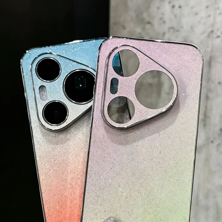 Luxury Plating Case - Luxuriöse glänzende Glitzer-Gradient-Hülle für Huawei Pura90