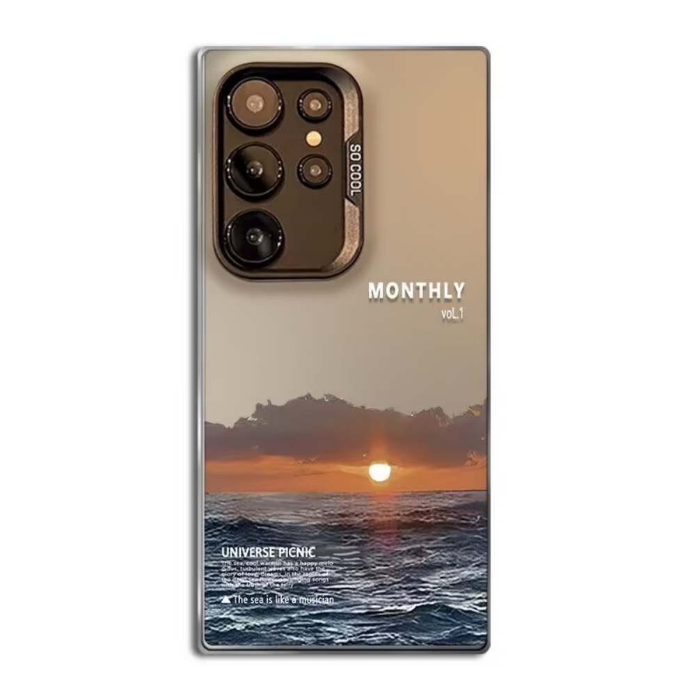 Phone Cases For Samsung S21 5G - Sonnenuntergang-Thema am Meer Mattierte Handyhülle für
