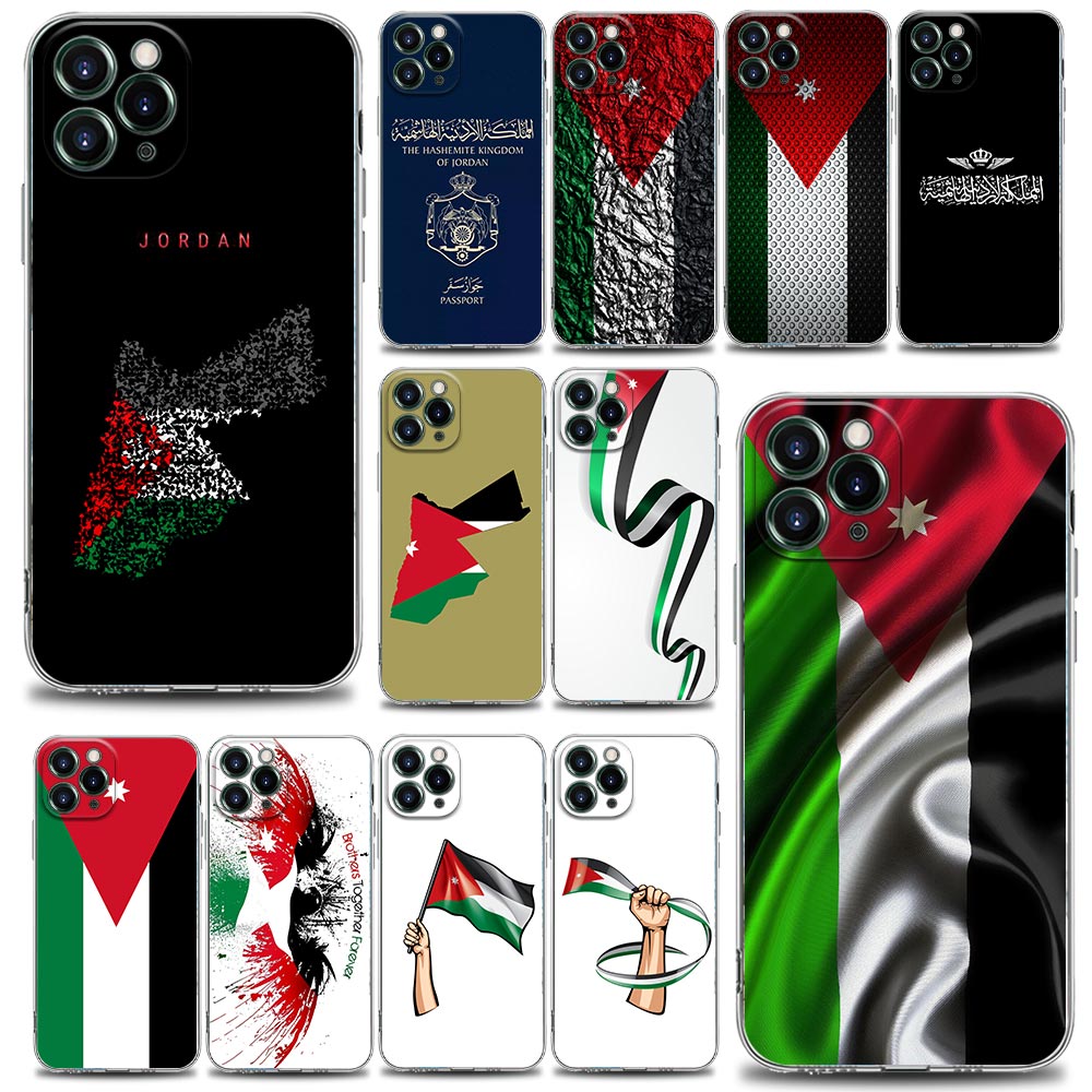 Phone Cases Jordan - Jordanien Reisepass Flagge Karte Transparente Handyhülle