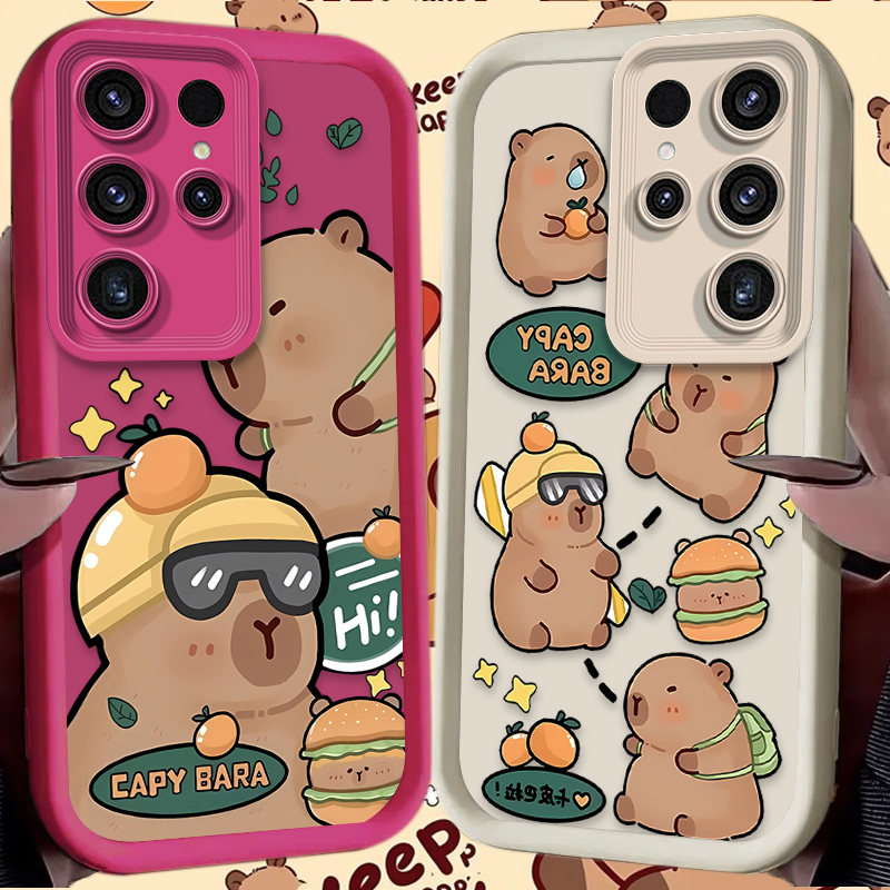 Phone Cases For Samsung S21 5G - Niedliche Hamburger-Capybara Weiche Handyhülle für Samsung