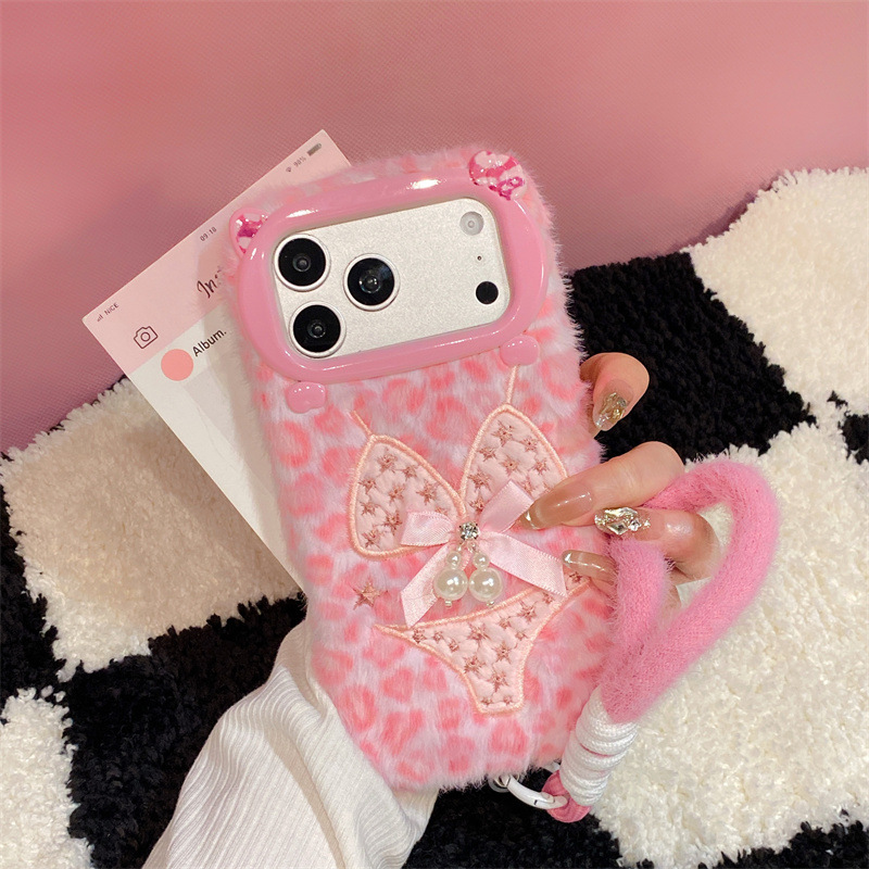 Phone Cases For Iphone 13 - Luxuriöse Leopardenmuster-Plüsch-Handyhülle für iPhone 17 Air