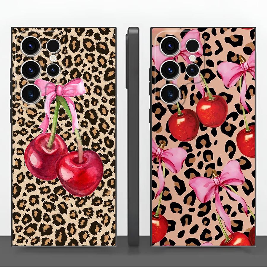 Phone Cases Cherry - Leoparden-Kirsch-Design Handyhülle für Samsung Galaxy S26