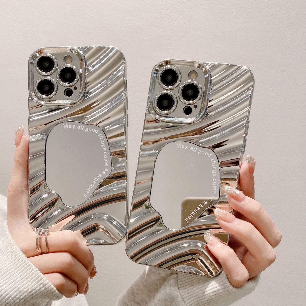 Luxury Plating Case - Luxuriöse, spiegelgewellte Handyhülle für iPhone 17
