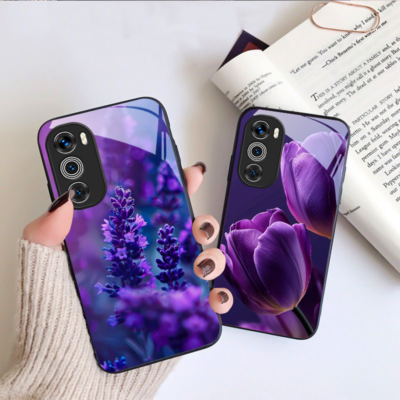 Lila Tulpenmuster für Motorola – Phone Cases Moto G Bewertung und Preis